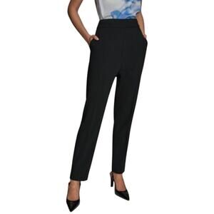 Donna Karan New York Women's Pleat-Front Pants in Black